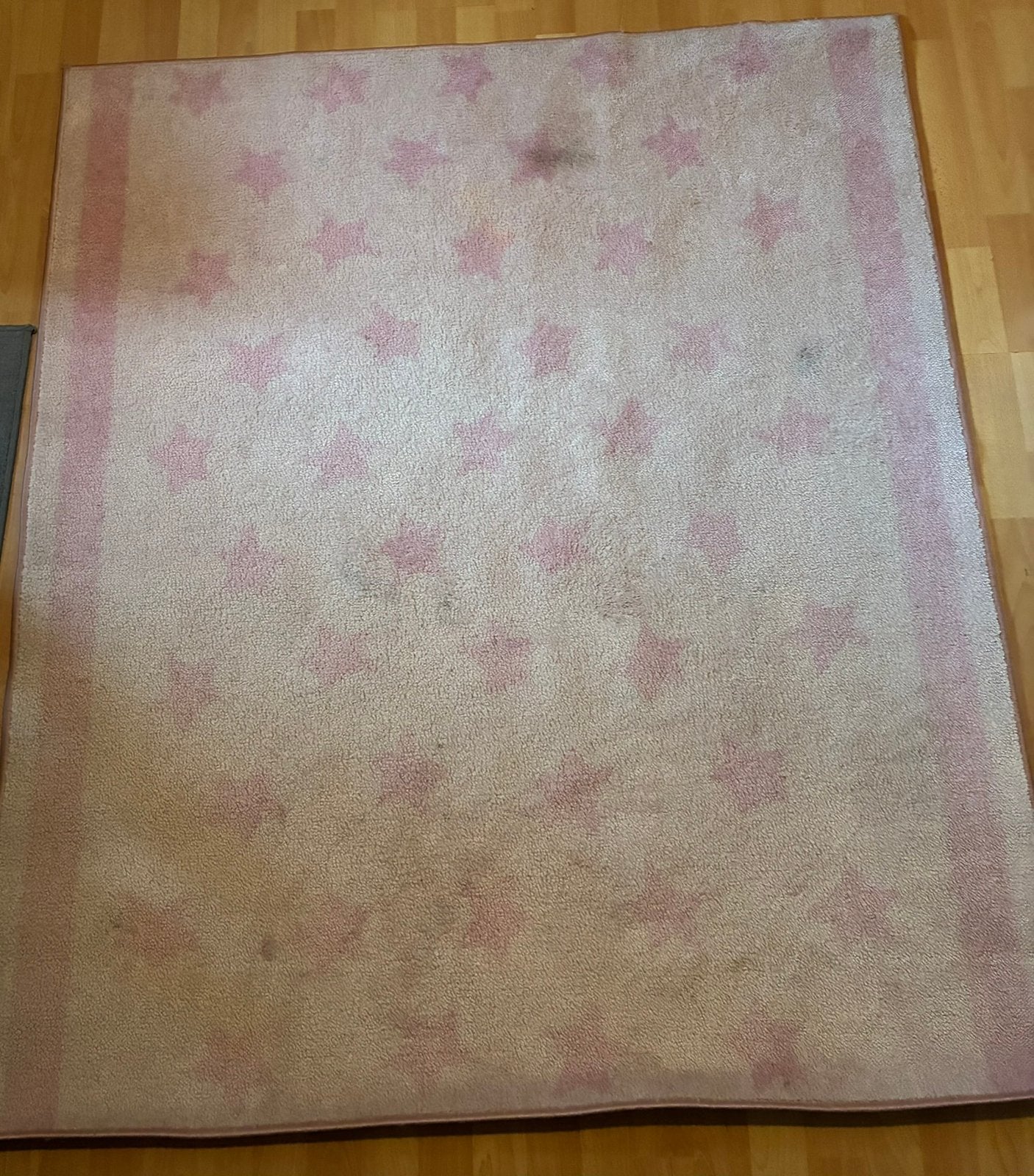 IKEA HIMMELSK Vloerkleed Roze Sterren 133x160 cm, Ophalen, Gebruikt, 100 tot 150 cm, 150 tot 200 cm