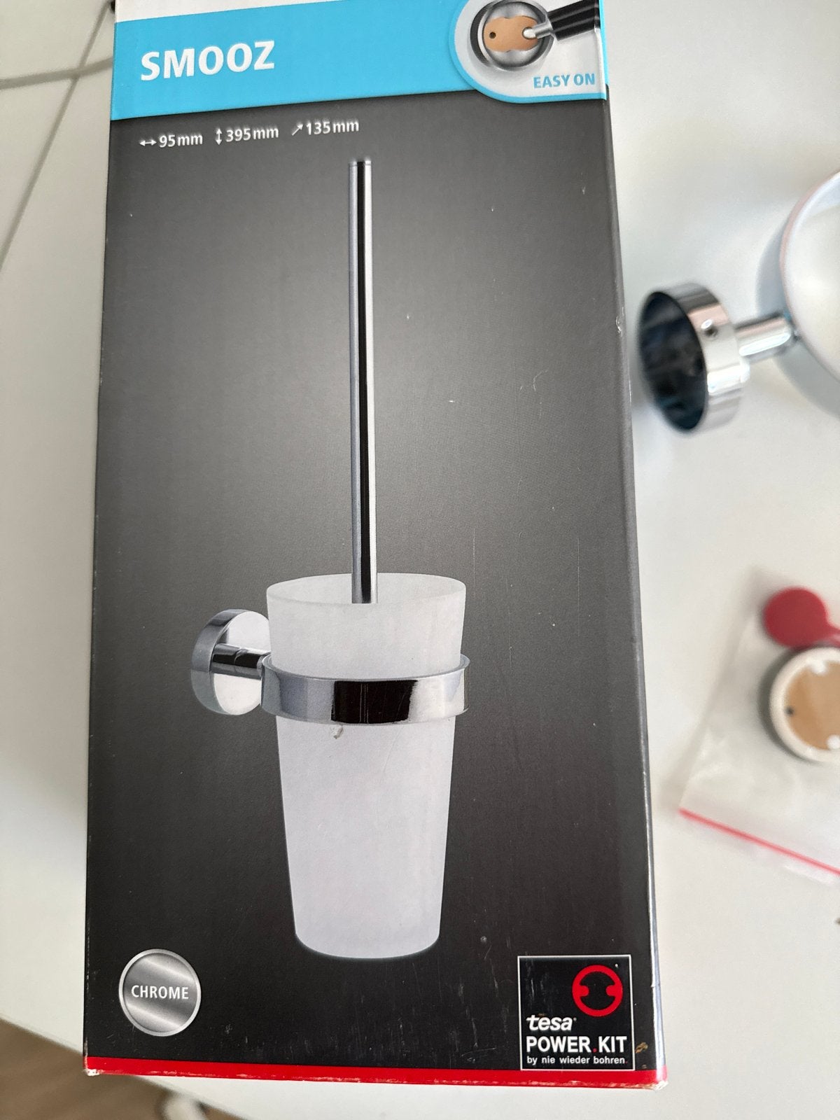 Tesa Smooz Toiletborstelhouder Chroom - Nieuw in doos, Ophalen of Verzenden, Nieuw, Zilver, Toilet-accessoire