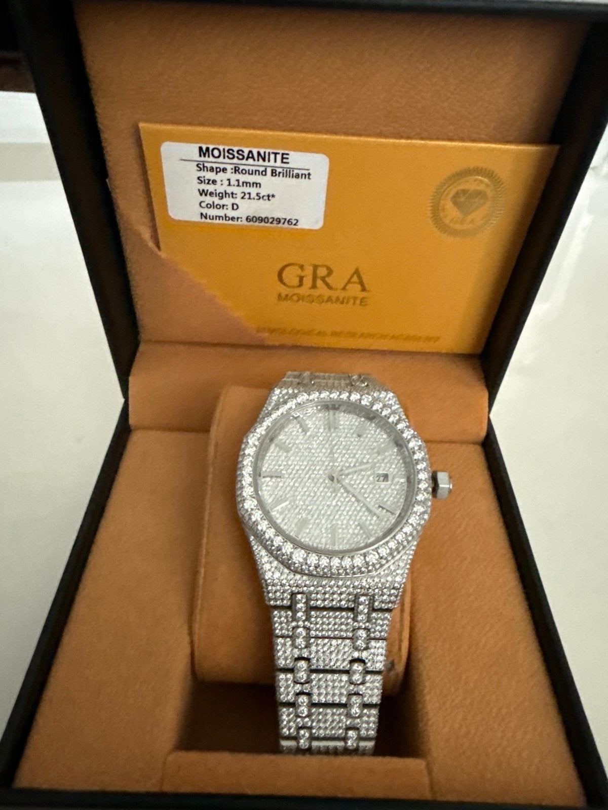 Full Iced Out Moissanite Horloge - Luxe Polshorloge, Overige merken, Overige materialen, Polshorloge, Nieuw