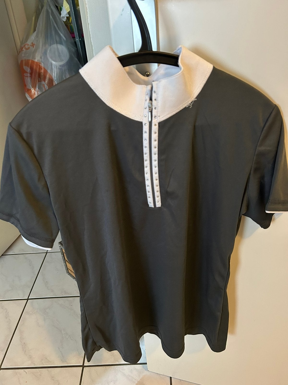 wedstrijd shirt, Dieren en Toebehoren, Paardrijkleding, Ophalen of Verzenden, Zo goed als nieuw, Dressuur, Bovenkleding
