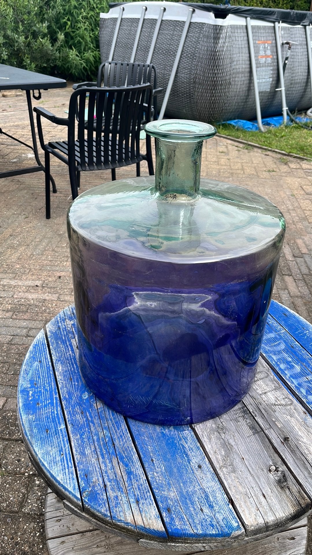 Vaas, Huis en Inrichting, Glas, Ophalen, Zo goed als nieuw, 34 cm