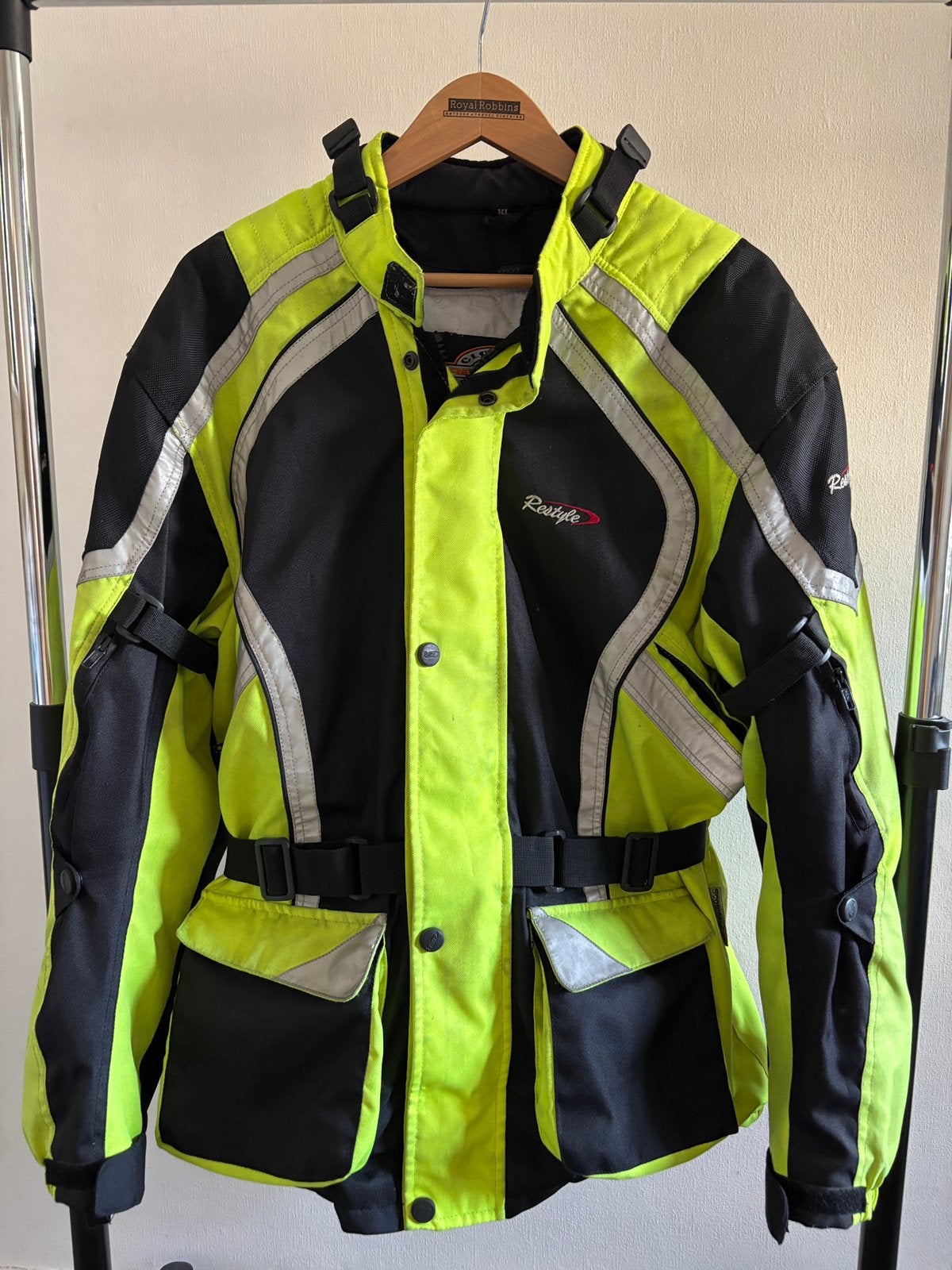 Restyle motorjas heren xl met reflecterende strips, Motoren, Kleding | Motorkleding, Verzenden, Tweedehands, Heren, Jas | textiel