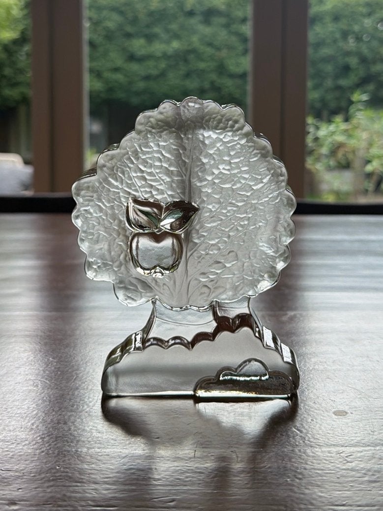 Walther Glas appelboom solifleur vaas, Met patroon/structuur, Transparant, 15 cm, Ophalen of Verzenden