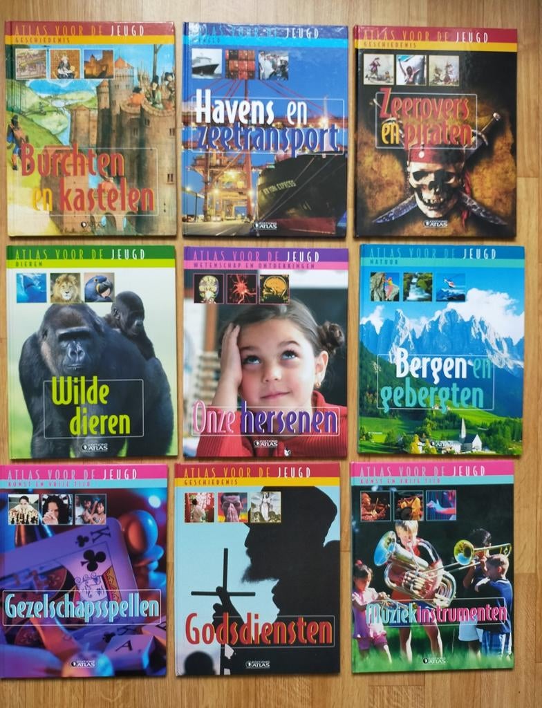 Atlas voor de jeugd - 9 delen (ook per stuk), Boeken, Kinderboeken | Jeugd | onder 10 jaar, Ophalen of Verzenden, Zo goed als nieuw