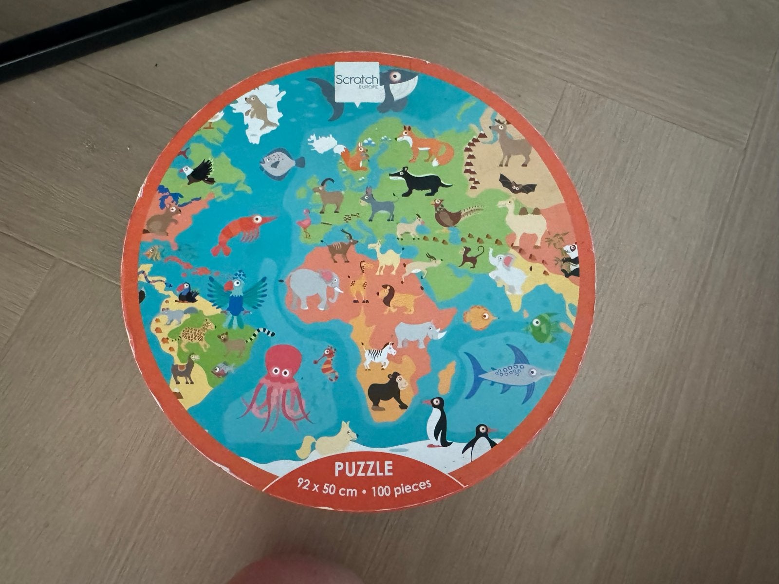 Scratch Europa Wereldkaart Puzzel 100 Stukjes, Ophalen of Verzenden, Meer dan 50 stukjes, Zo goed als nieuw, 4 tot 6 jaar