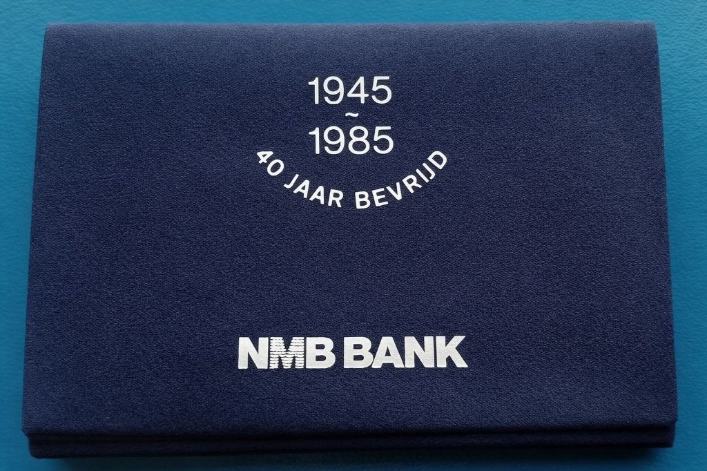 Penning 40 jaar Bevrijd - 1945-1985 NMB Bank UNC, Verzenden, Overige materialen, Nederland