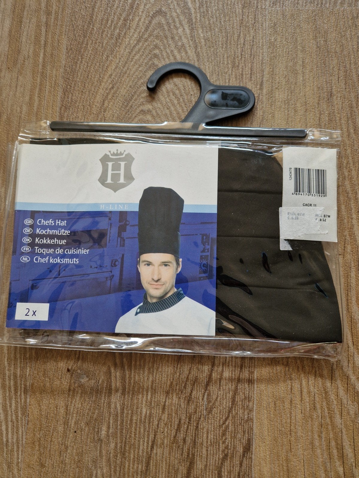 Chef koksmuts zwart * 2 stuks in verpakking * nieuw, Ophalen of Verzenden, Nieuw, Accessoires