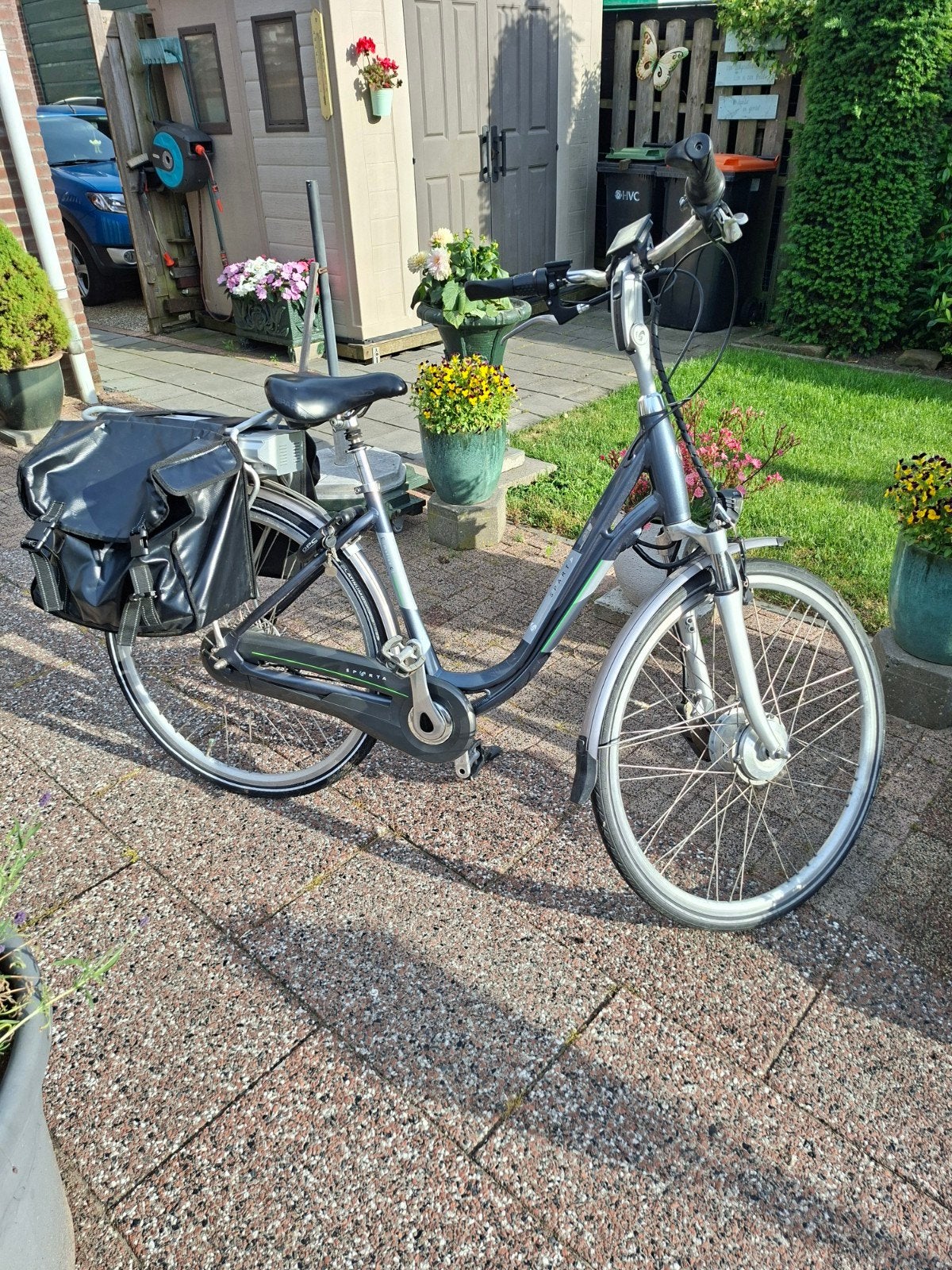 Batavus E-bike met lage instap en fietstassen, Ophalen, Gebruikt, Batavus, Versnellingen