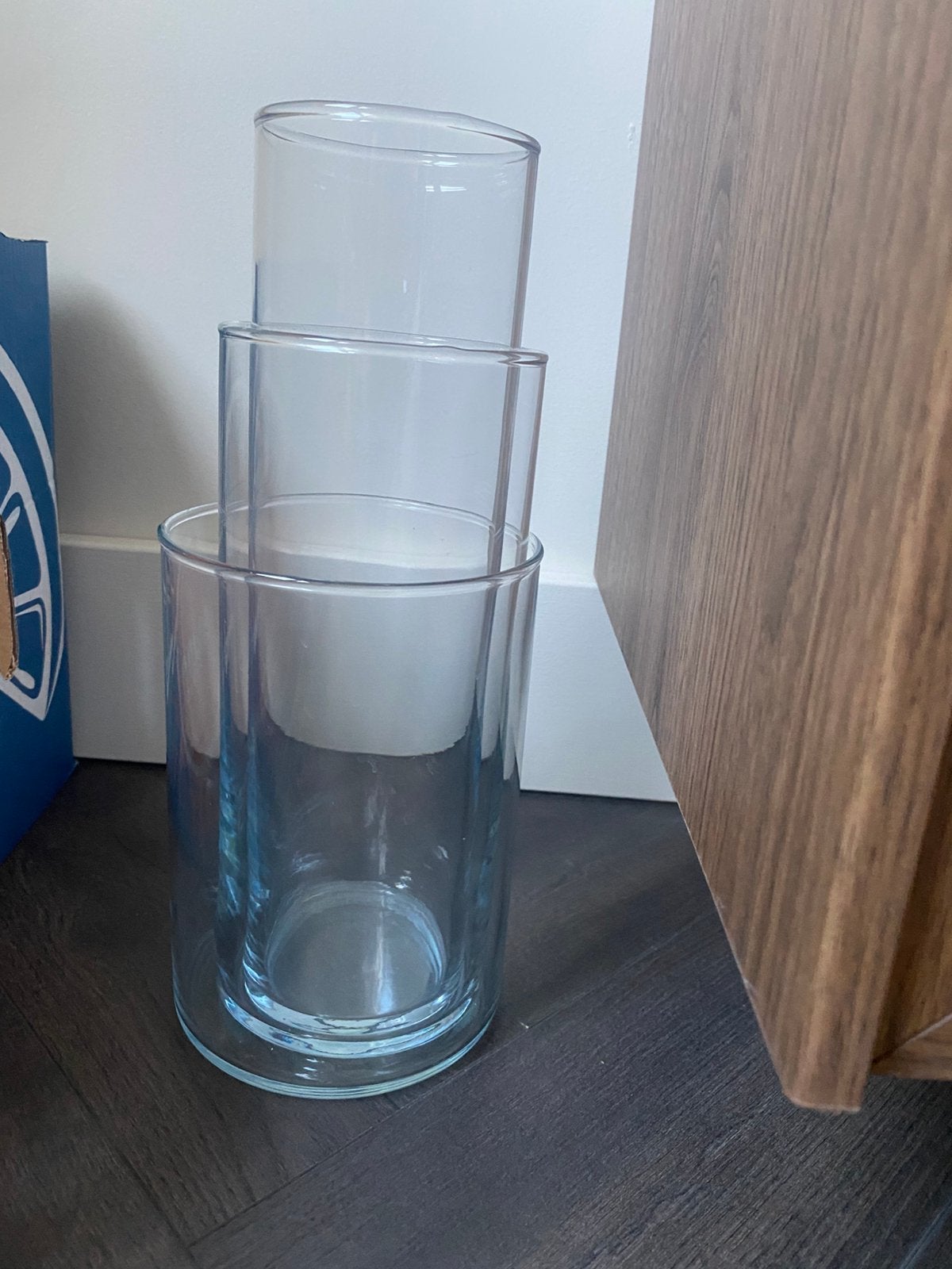 Cylinder Vazen van de Ikea, Ophalen, Wit, Minder dan 50 cm, Glas