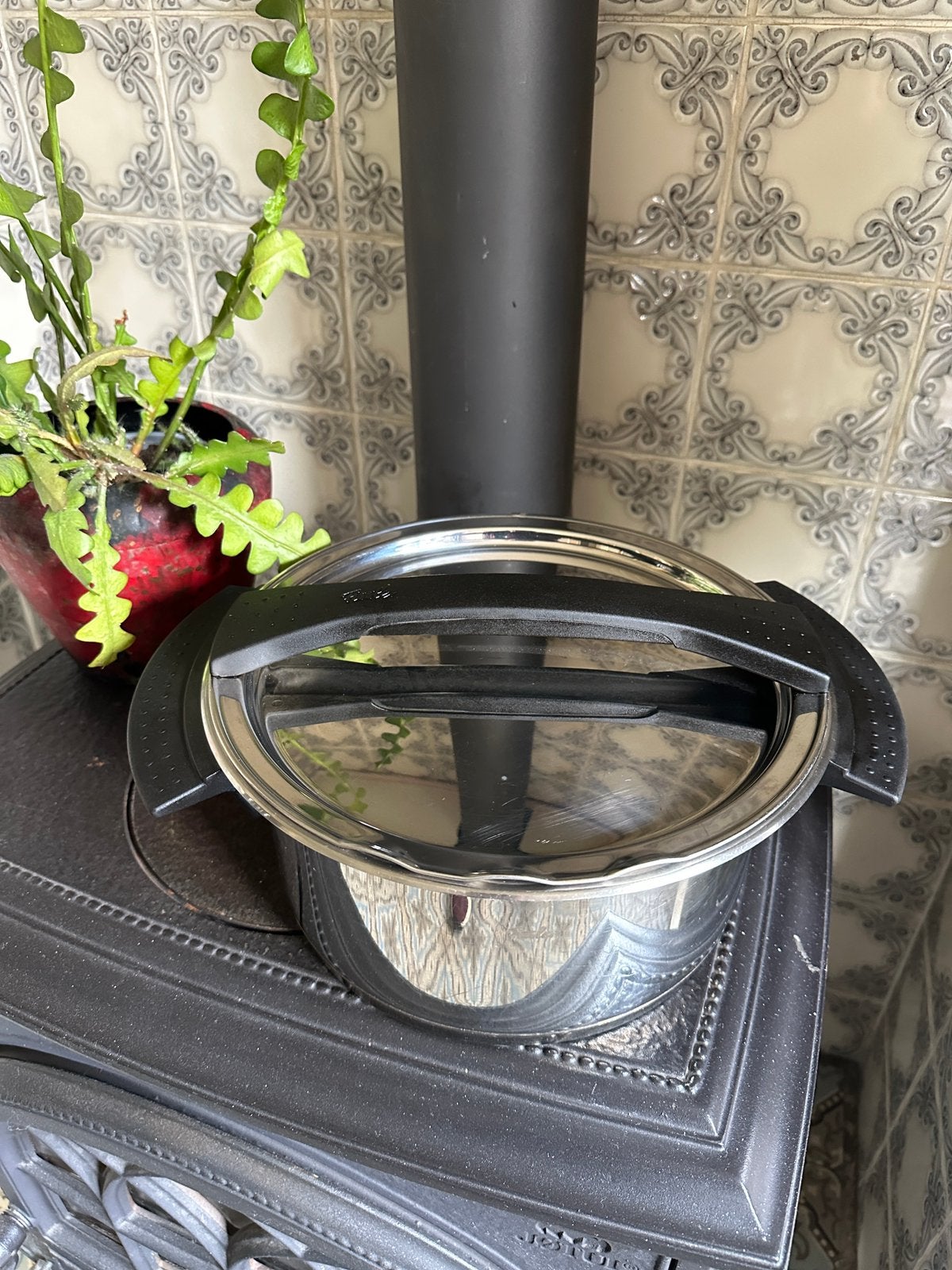 Fissler RVS pan 24 cm > serie Magic Line, Ophalen of Verzenden, Zo goed als nieuw, Rvs