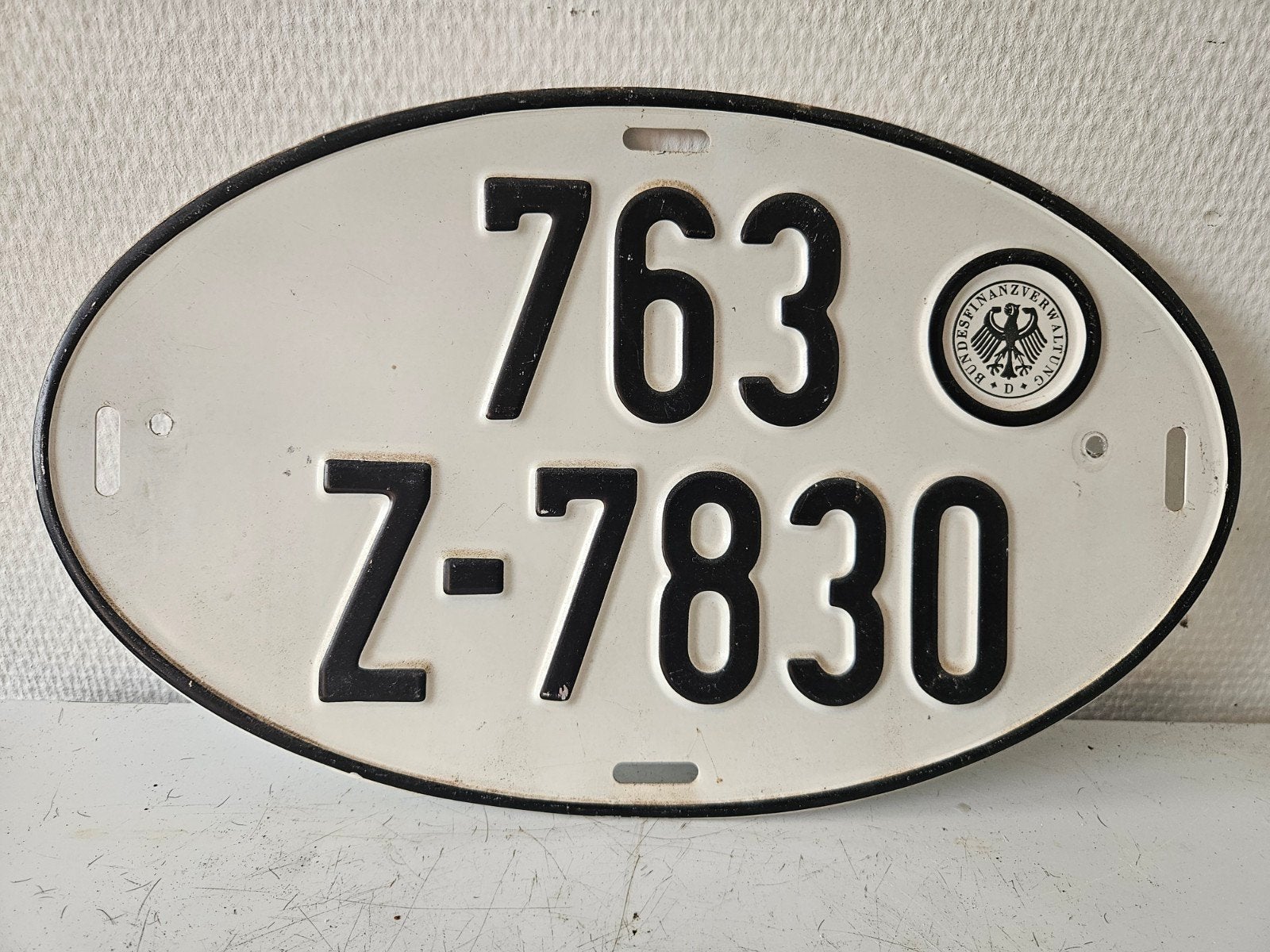 Vintage Duitse douane kentekenplaat, Ophalen of Verzenden