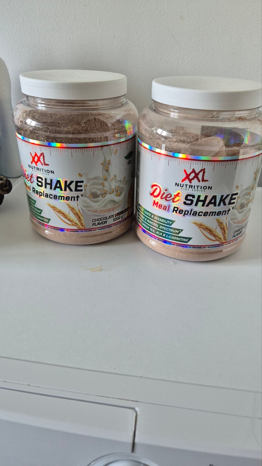 XXL Nutrition Diet Shake Chocolade Hazelnoot (2x 1200g), Sport en Fitness, Ophalen of Verzenden, Zo goed als nieuw, Poeder of Drank