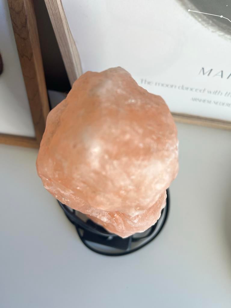 Zoutlamp, Ophalen of Verzenden, Gebruikt, Oranje, Natuurlijk materiaal
