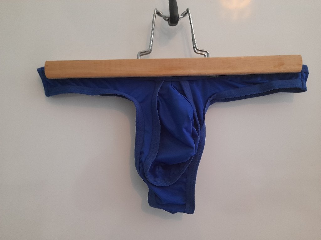Blauwe Heren String Maat M, Kleding | Heren, Verzenden, Blauw, Slip
