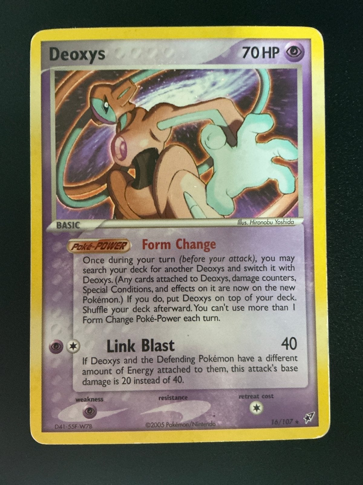 Deoxys Pokémon Kaart 16/107 EX Deoxys Set (2005), Ophalen of Verzenden, Gebruikt, Losse kaart