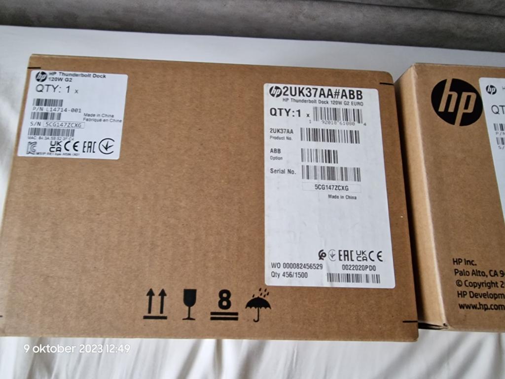 2x Nieuwe HP Docking Stations: USB-C/A & Thunderbolt 120W, Computers en Software, Dockingstations, Ophalen of Verzenden, Nieuw