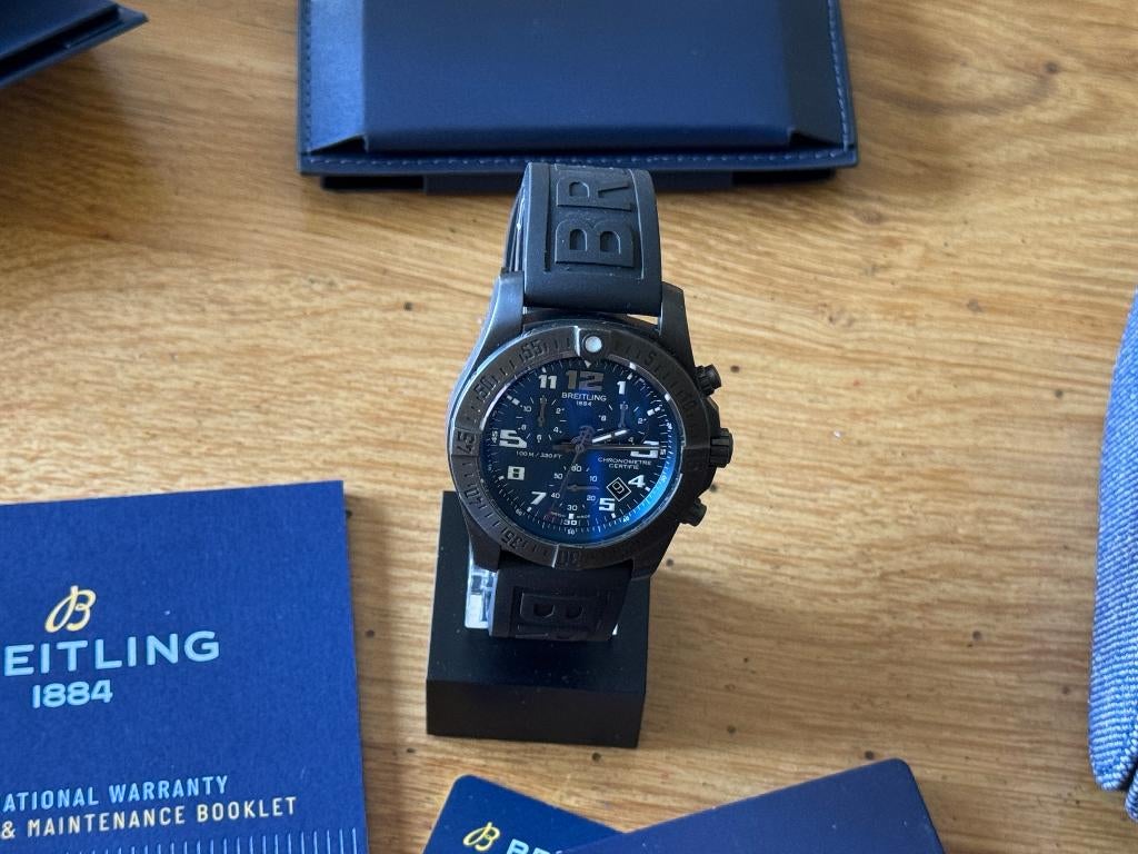Breitling Chronospace Evo Night Mission, Sieraden, Tassen en Uiterlijk, Horloges | Heren, Ophalen, Zo goed als nieuw, Breitling