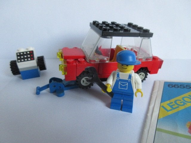 6655 Town, Auto en bandenreparatie set met bouwtekening, Lego, Ophalen of Verzenden, Complete set, Compleet