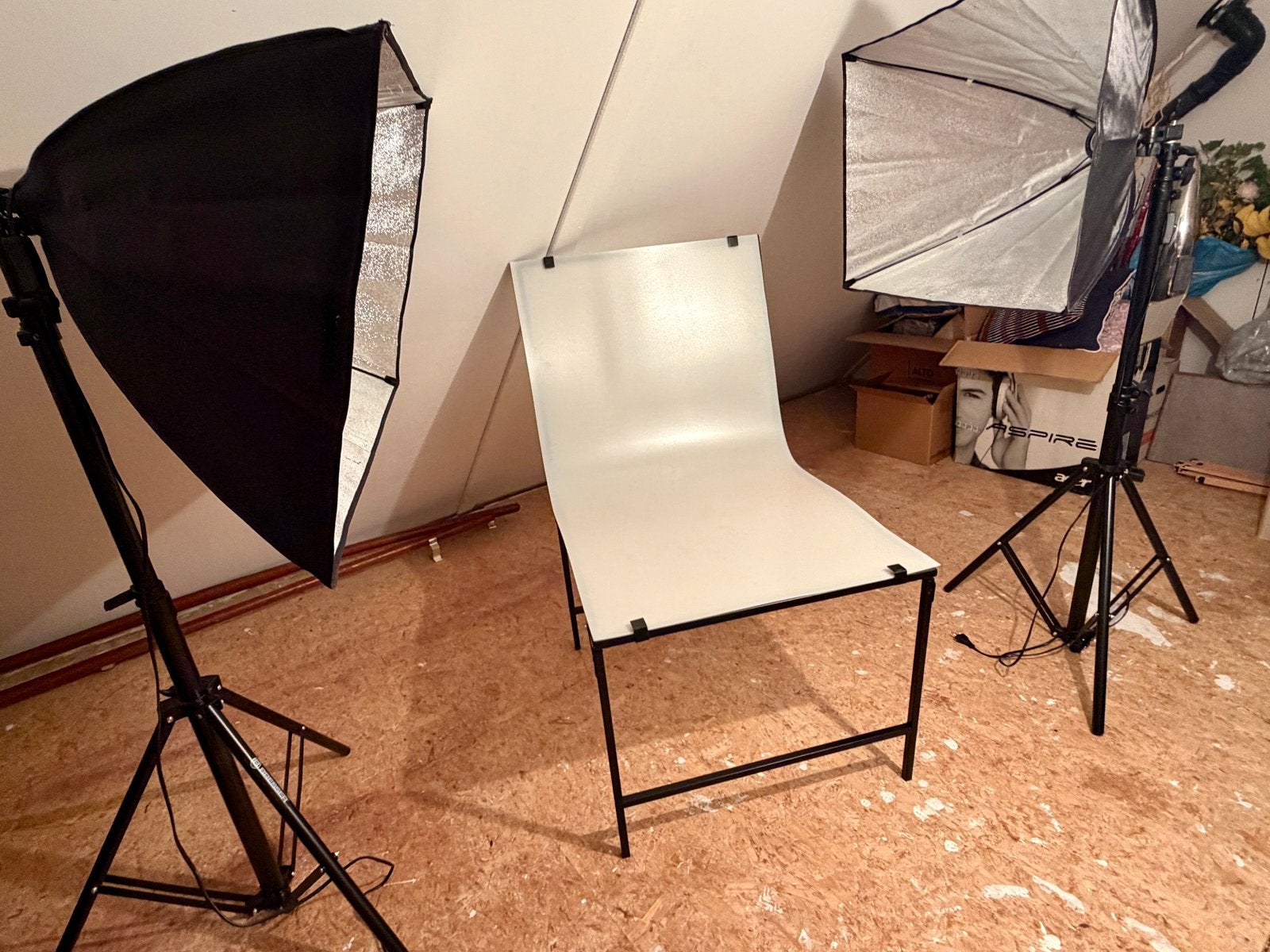 Bresser Fotostudio Daglichtset, 2x Softbox,Opnametafel,Tas, Audio, Tv en Foto, Ophalen, Zo goed als nieuw, Inclusief draagtas