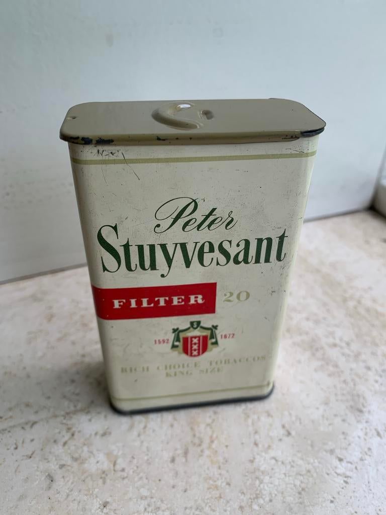 Vintage Peter Stuyvesant Filter 20 Tabaksblik, Ophalen of Verzenden, Gebruikt, Overige, Overige merken