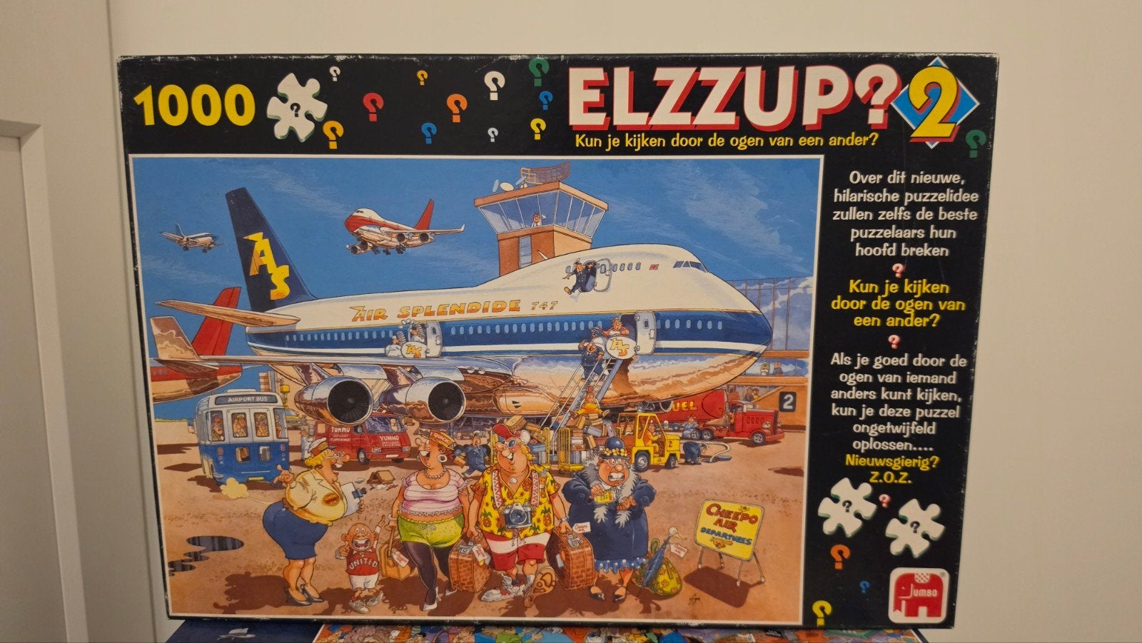 ELZZUP? 2 (Wasgij) - Jumbo legpuzzel uit 1997, Hobby en Vrije tijd, Denksport en Puzzels, Ophalen, 500 t/m 1500 stukjes, Gebruikt