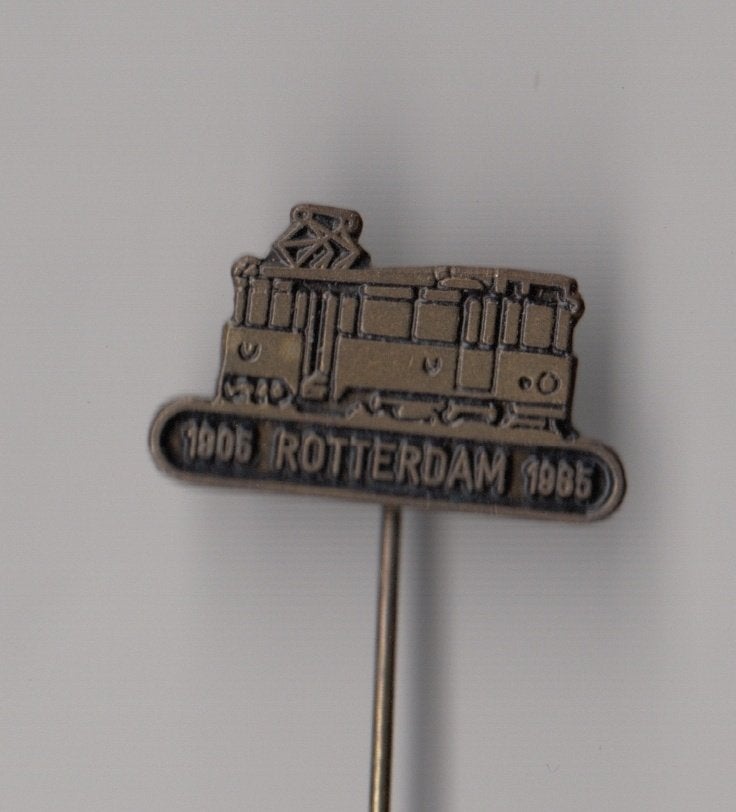 Rotterdam RET Koperkleurig speldje, Verzamelen, Gebruikt, Niet vindbaar, Niet vindbaar, Speldje of Pin