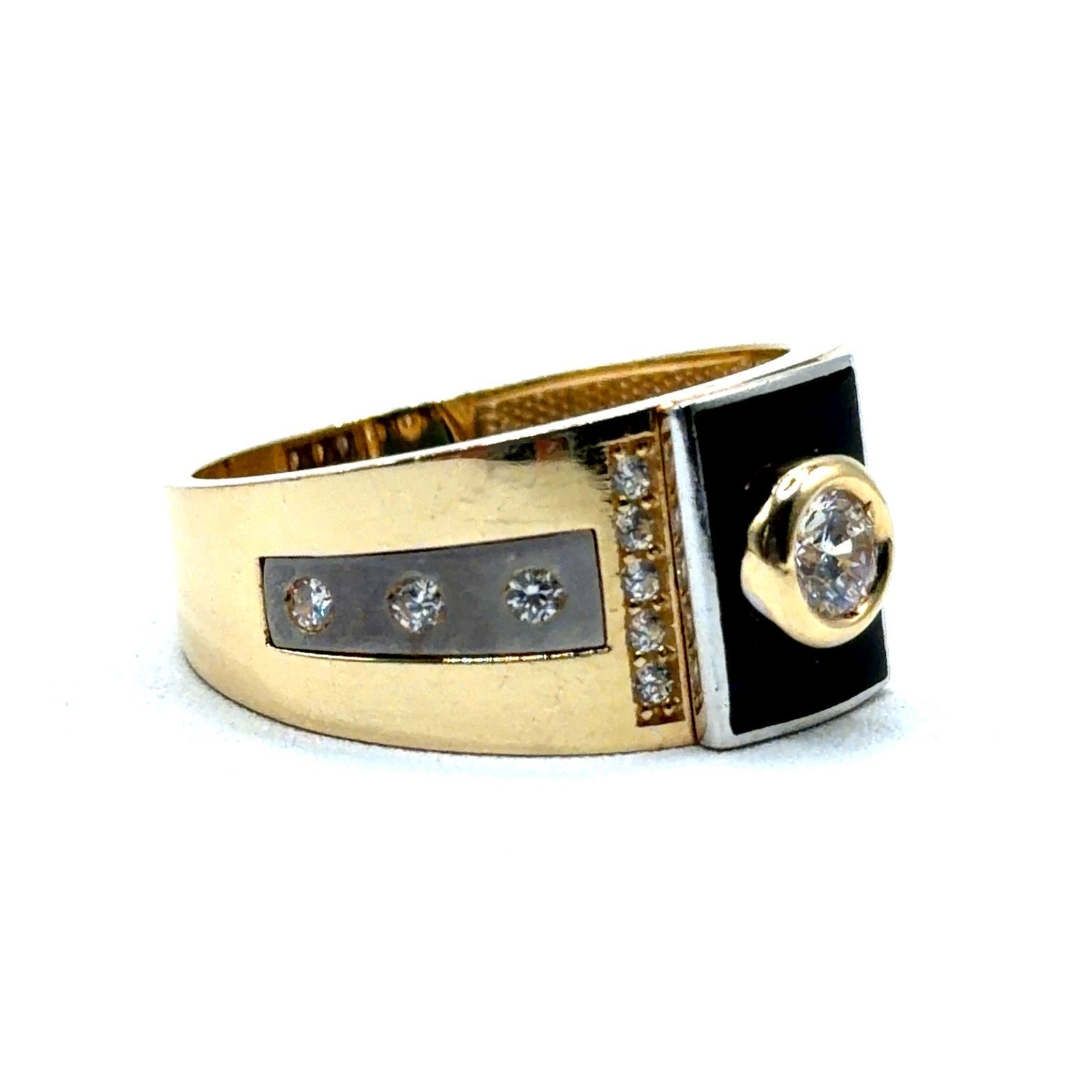 Gouden heren ring 14karaat, 19 tot 20, Nieuw, Ophalen of Verzenden, W