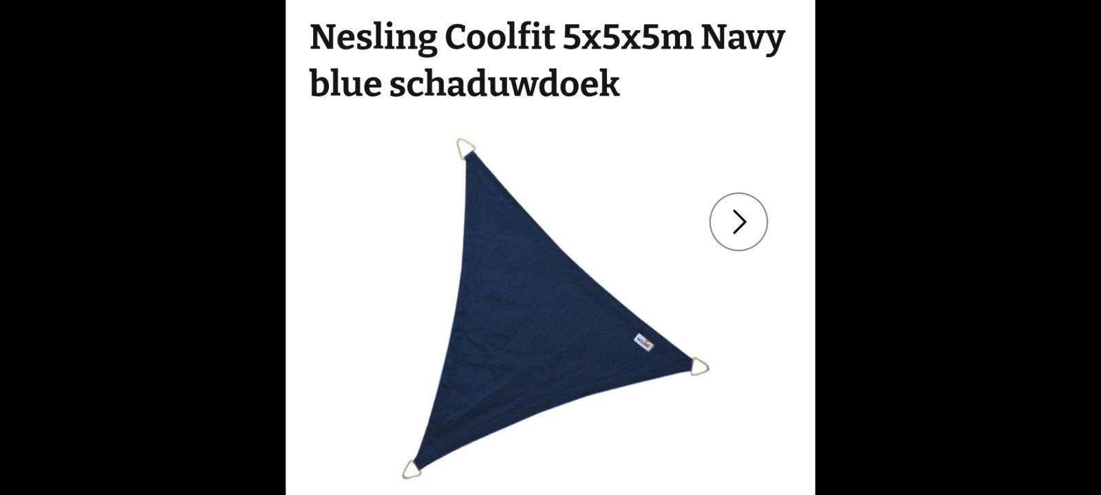 te koop schaduwdoek, Ophalen, Zo goed als nieuw