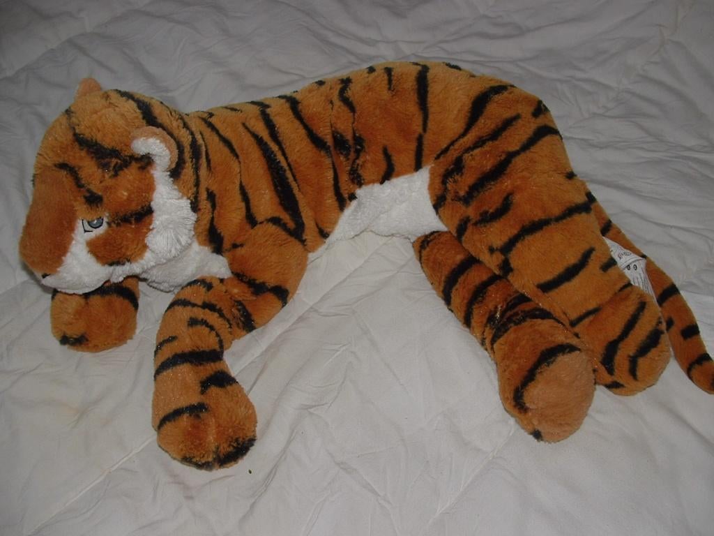 IKEA DJUNGELSKOG TIJGER PLUCHE WOLLIG ORANJEBRUIN MET, Ophalen of Verzenden, Nieuw, Overige typen