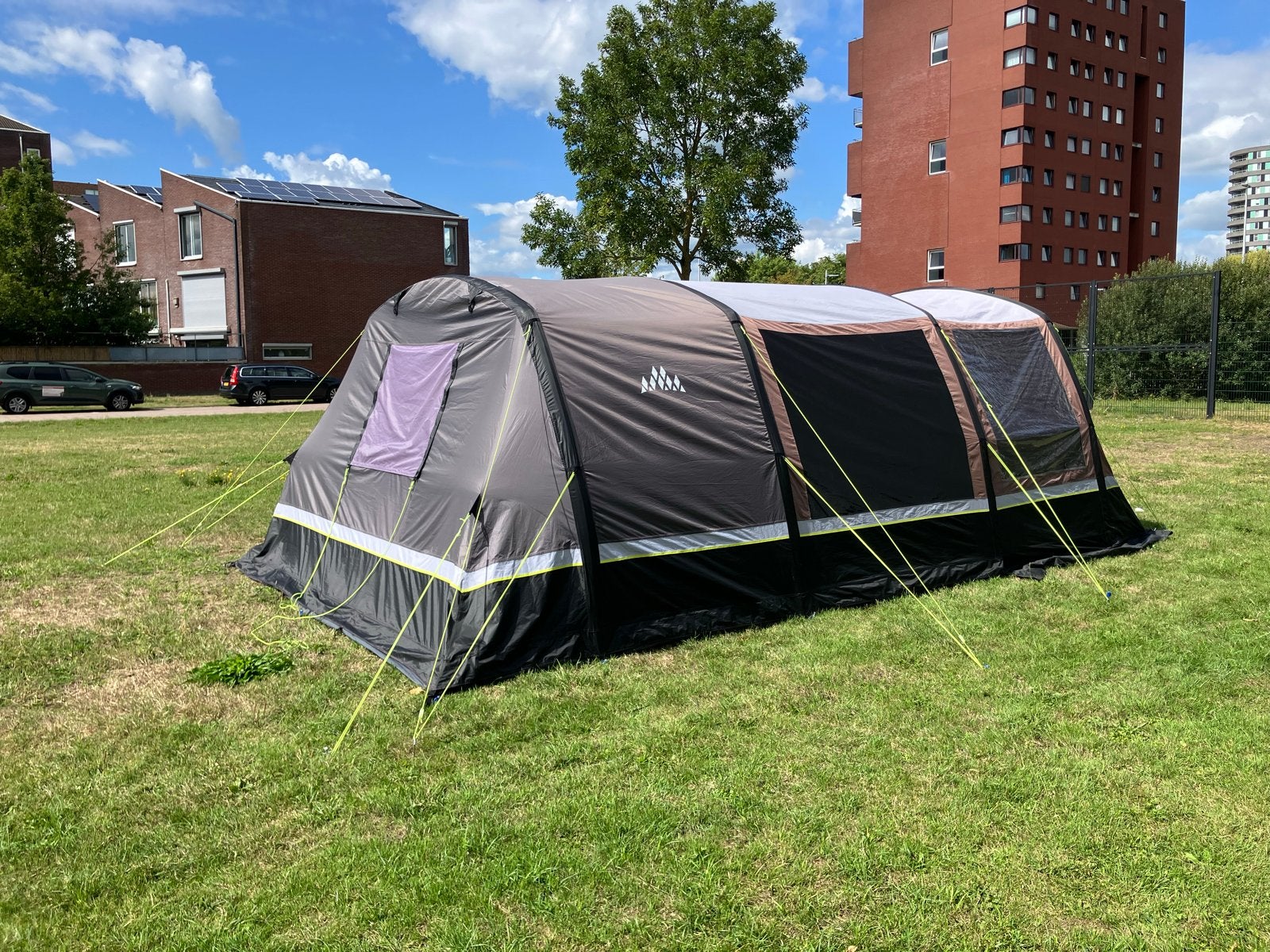 Obelink Hudson 4 Poly Easy Air CoolDark opblaastent, Caravans en Kamperen, Ophalen, Gebruikt, Tot en met 4