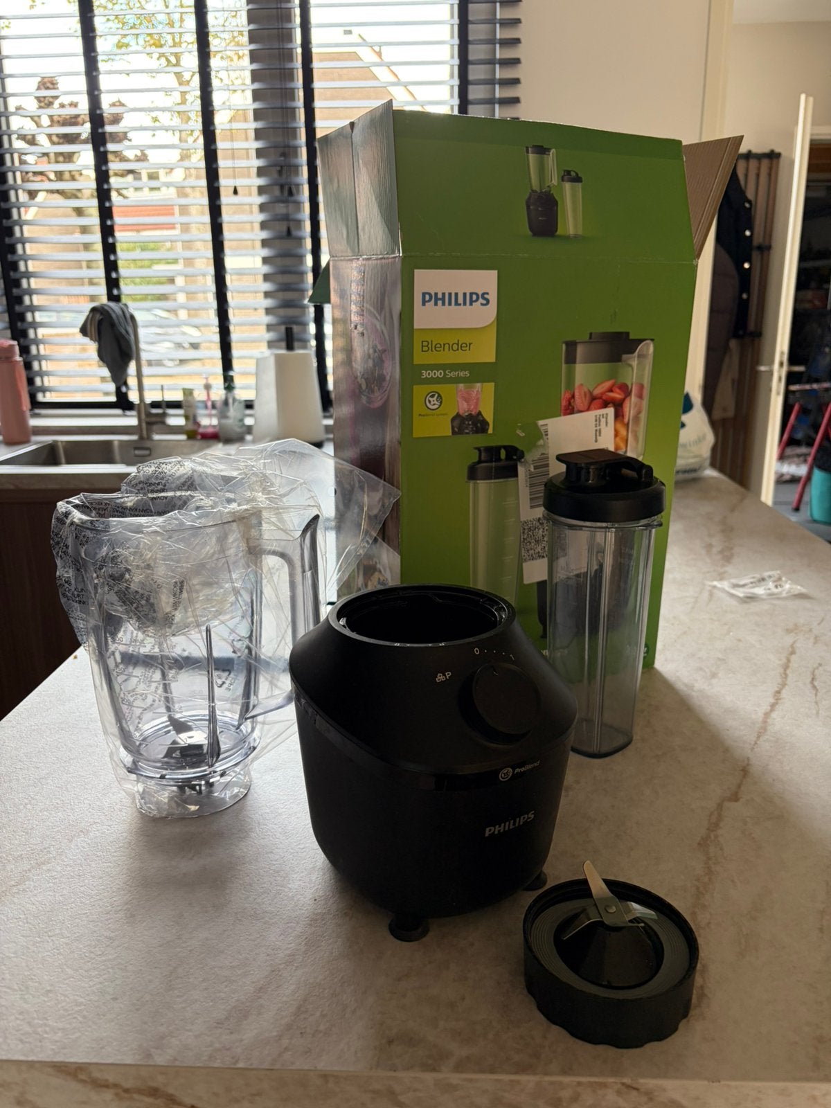 Philips blender 3000 series, Witgoed en Apparatuur, Ophalen of Verzenden, Zo goed als nieuw, Blender