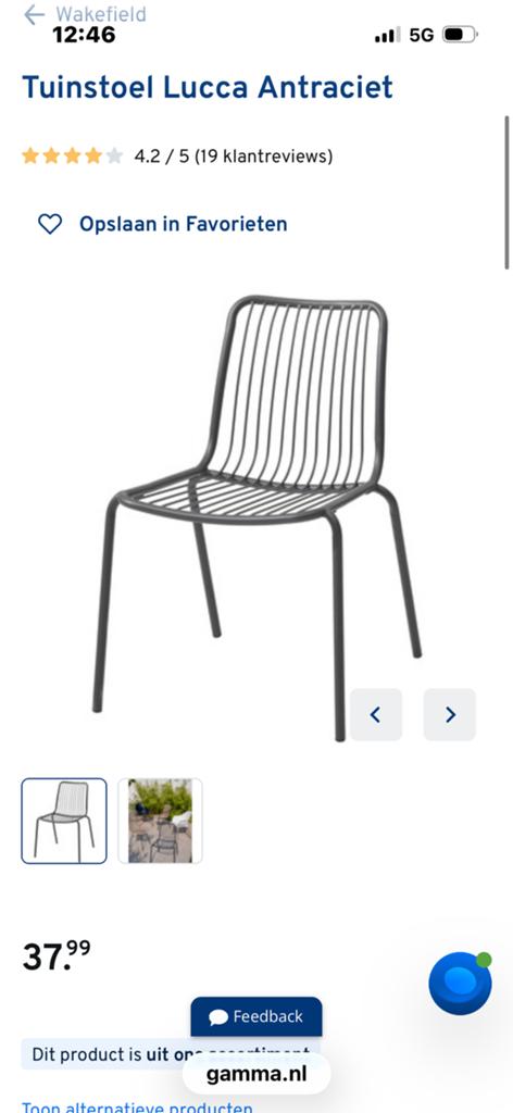 Metalen tuinstoelen antraciet, Ophalen of Verzenden, Zo goed als nieuw, Metaal