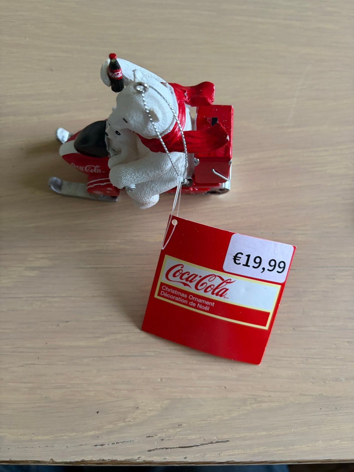 Kurt Adler Coca-Cola ijsbeer met welp kerstornament (nieuw), Diversen, Coca-Cola, Onbekend, Nieuw, Ophalen of Verzenden
