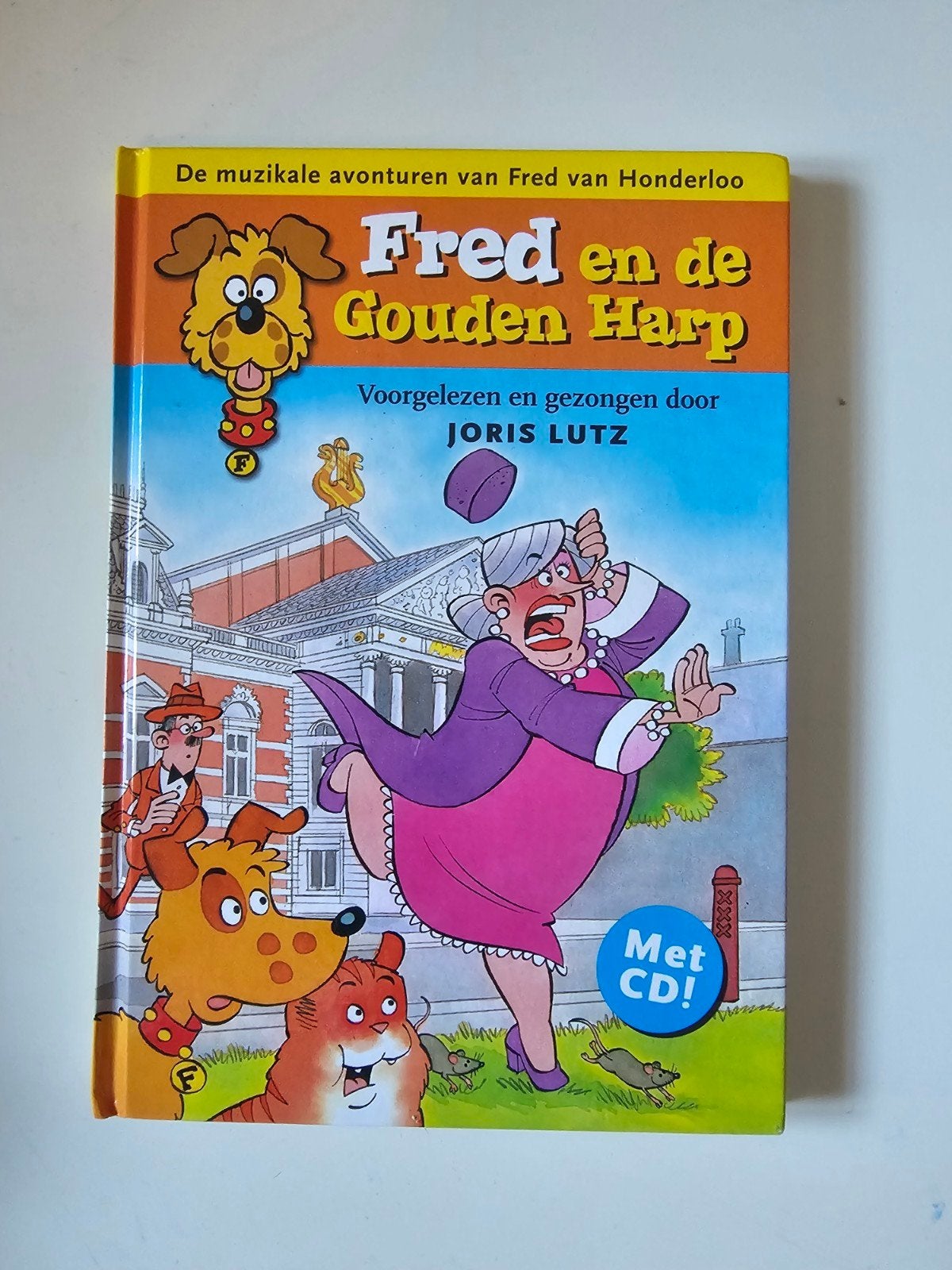 Fred en de Gouden Harp - Muzikaal avontuur met CD, Ophalen of Verzenden, Zo goed als nieuw, Fred van Honderloo, 3 tot 4 jaar