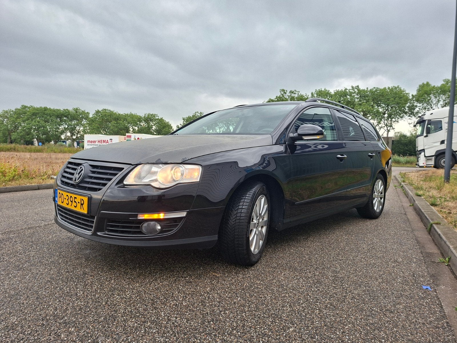 Volkswagen Passat 2.0 TDI AUT 2008 Zwart, Auto's, Skiluik, 1800 kg, Zwart, Zwart