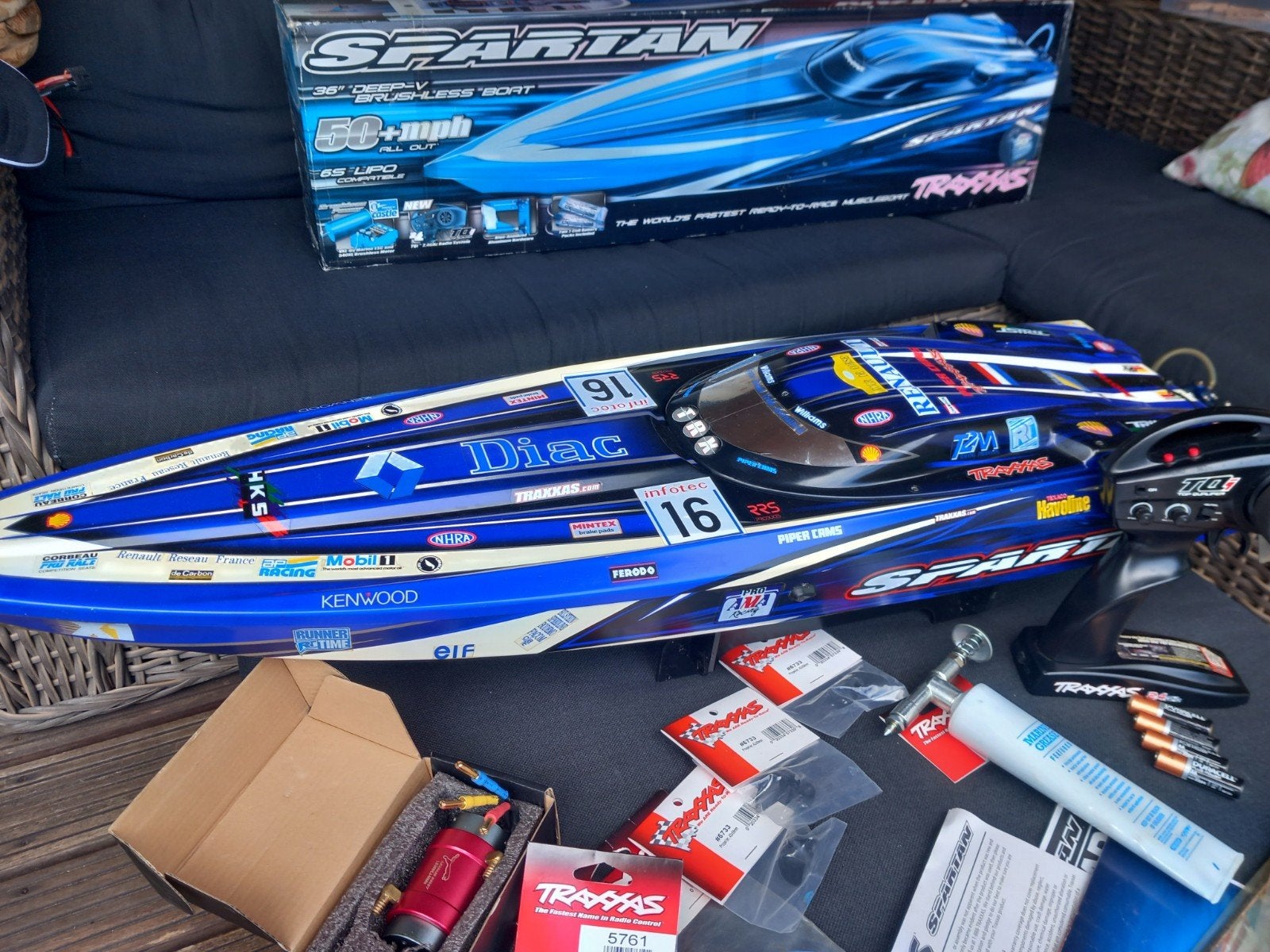 Traxxas Spartan RC boot, zeer snel!, Ophalen of Verzenden, Gebruikt, Groter dan 1:32, Overige merken