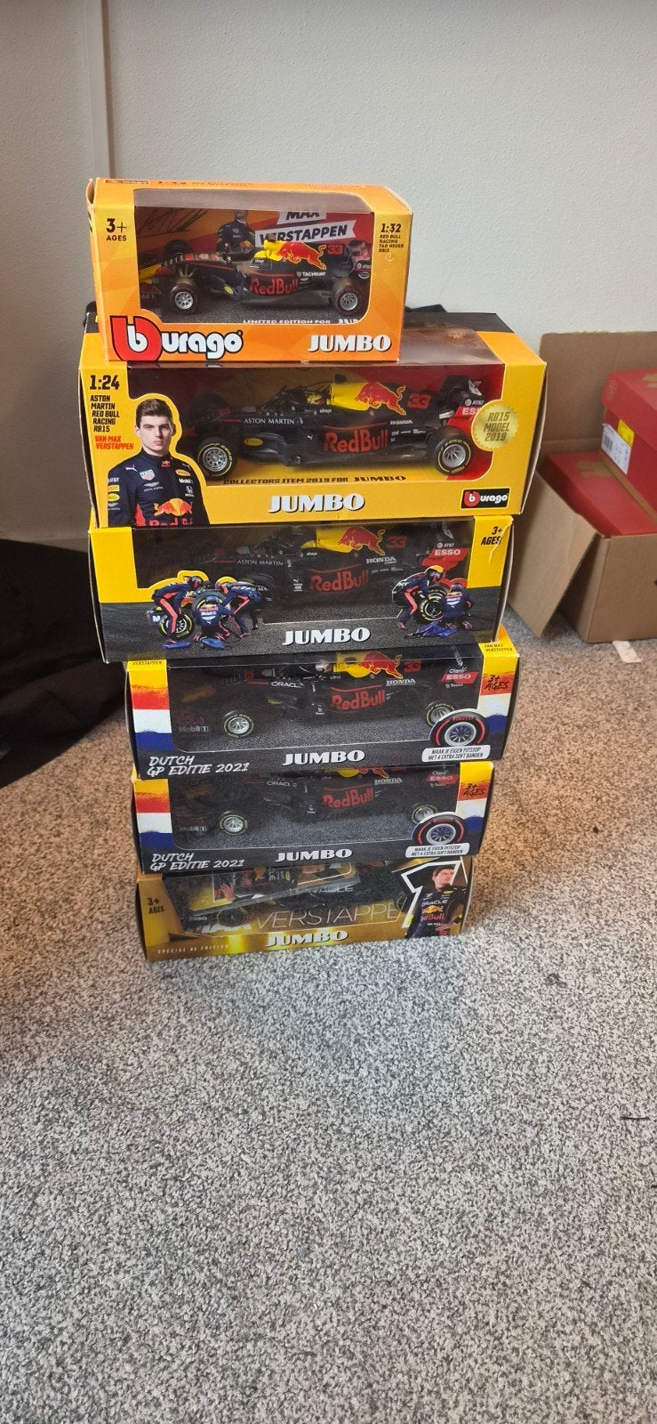 max verstappen race auto's, Ophalen of Verzenden, Nieuw, Auto, Bburago