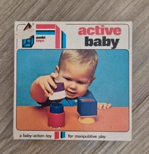 Vintage Ambi Toys Active Baby speelgoed, Ophalen of Verzenden, Zo goed als nieuw, Overige typen, Met geluid