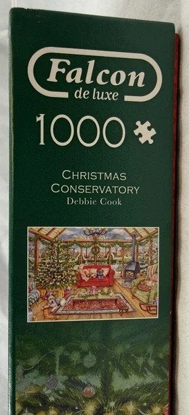 Falcon De Luxe Kerst Conservatory Puzzel 1000 Stukjes, Verzenden, 500 t/m 1500 stukjes, Zo goed als nieuw, Legpuzzel