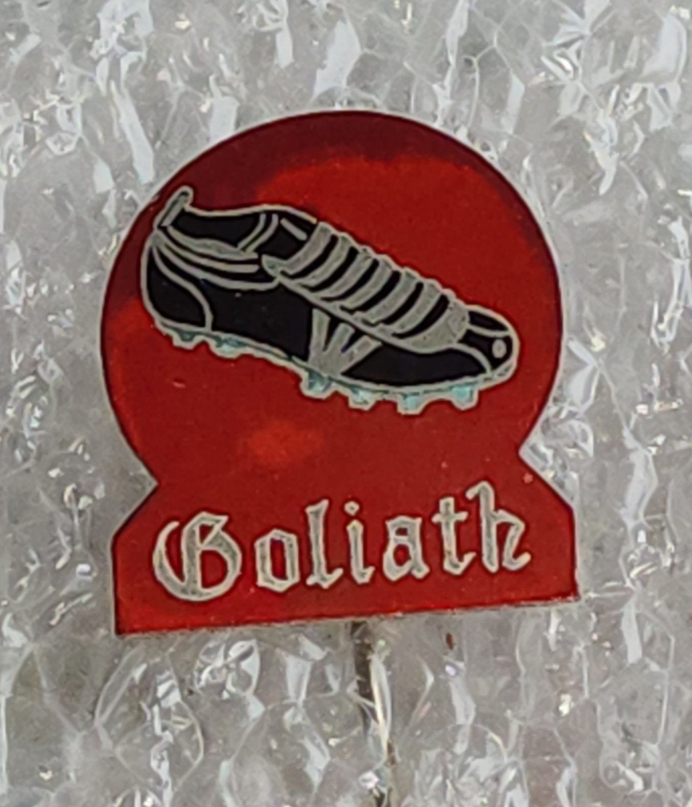 Speldje GOLIATH Voetbalschoen, Ophalen of Verzenden, Gebruikt, Overige onderwerpen, Speldje of Pin