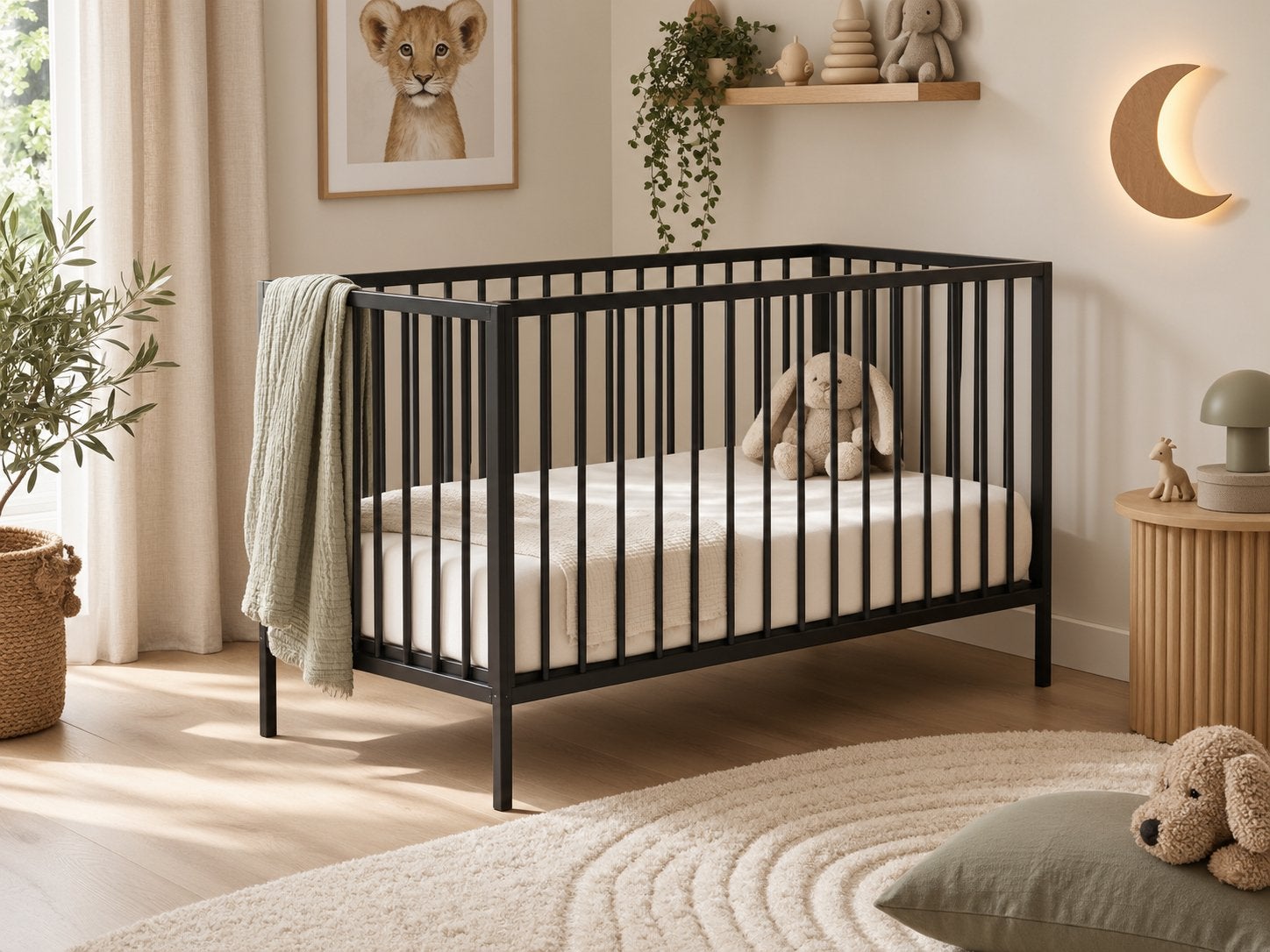 Ledikant inclusief matras, bedbumper en organizer, Kinderen en Baby's, Ophalen, Zo goed als nieuw, Ledikant