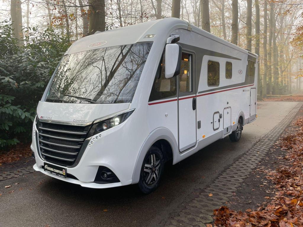 LMC Explorer Comfort 735 G Enkele Bedden Hefbed 2019, Caravans en Kamperen, Campers, Ringverwarming, Fiat, Koelkast, Bedrijf