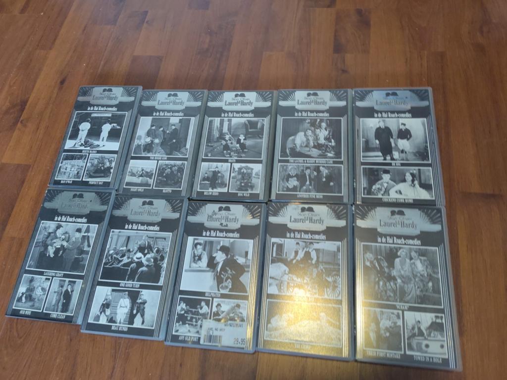 Laurel & Hardy VHS Collectie - Deel 1 t/m 10, Cd's en Dvd's, VHS | Film, Alle leeftijden, Ophalen, Gebruikt, Komedie