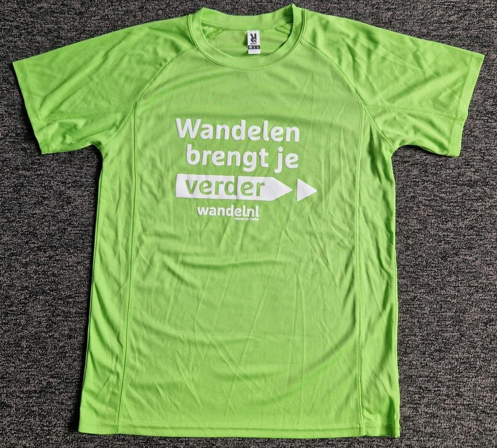 Sport Shirt "Wandelen brengt je verder" - Maat M - NIEUW, Ophalen of Verzenden, Nieuw, Maat 48/50 (M), Groen