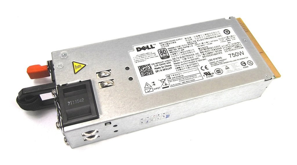 Dell 750W 80-Plus Platinum Power Supply P/N: 0FN1VT, Dell B.V., Info@dell.com, Transformatorweg 38-72, 1014 AK Amsterdam