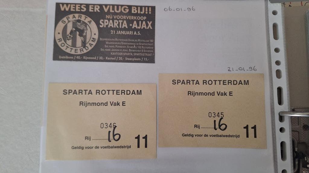 SPARTA-AJAX 21 JANUARI 1996, Twee personen, Januari