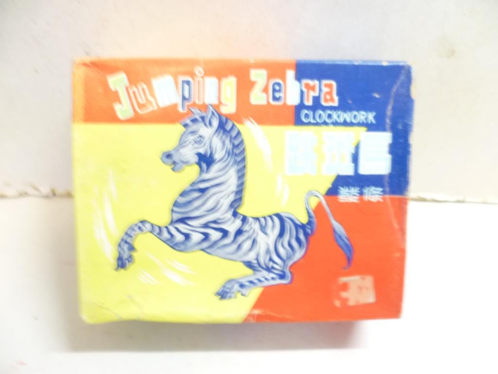 Oud Chinees blikken opwind Zebra in doos vrijwel nieuwstaat., Antiek en Kunst, Antiek | Speelgoed, Ophalen of Verzenden