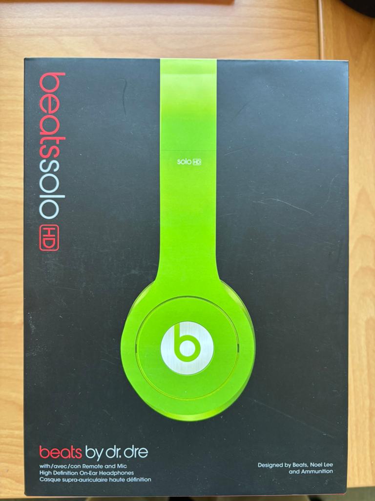 Beats Solo HD Koptelefoon - Groen (gebruikt in doos), Audio, Tv en Foto, Koptelefoons, Ophalen of Verzenden, Nieuw, Op oor (supra aural)