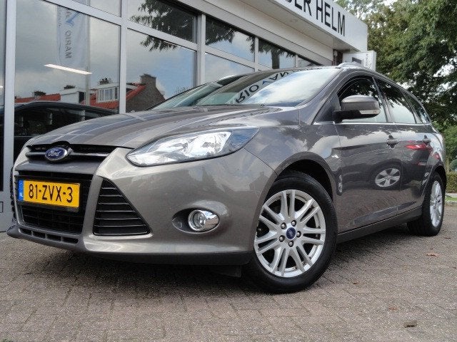 Ford Focus Wagon 1.0 EcoBoost Titanium Airco, Euro 5, Gebruikt, Zwart, Bruin