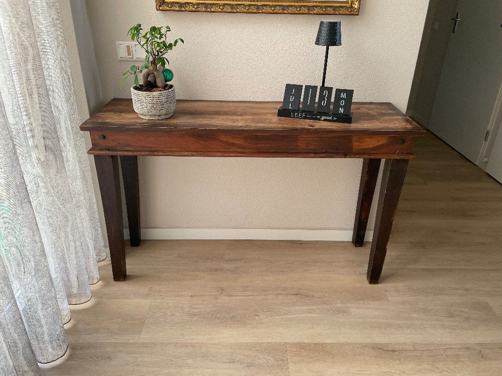 Site table, Huis en Inrichting, Tafels | Sidetables, Ophalen, Gebruikt, 100 tot 150 cm, Overige houtsoorten